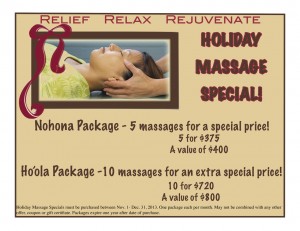 holiday massage flyer 2013